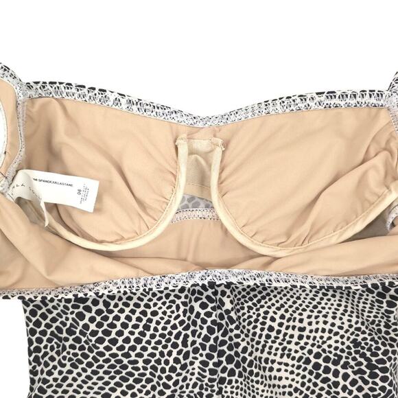 Karla Colletto One Piece Swimsuit Runched Underwire Animal Print - Picture 8 of 12